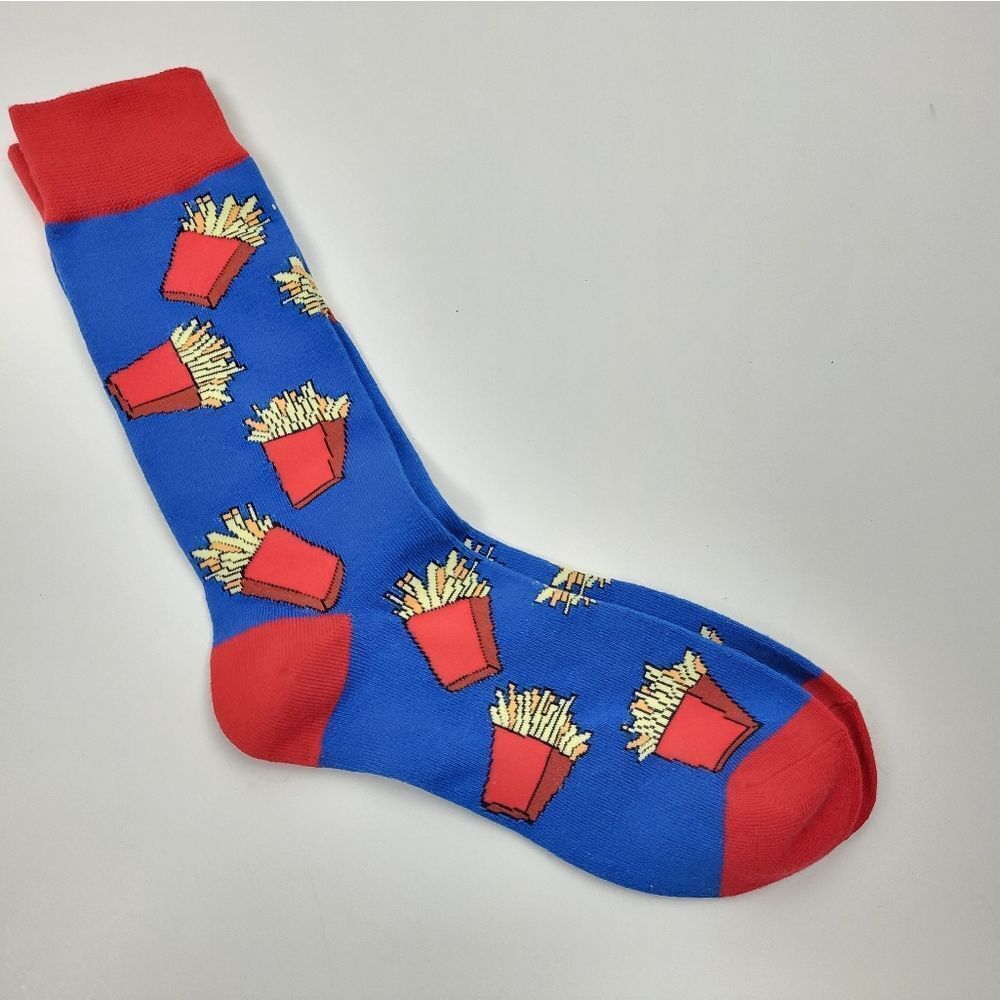 NWOT - Red And Blue "Fries" Socks - One Size Fits All, Unisex‎